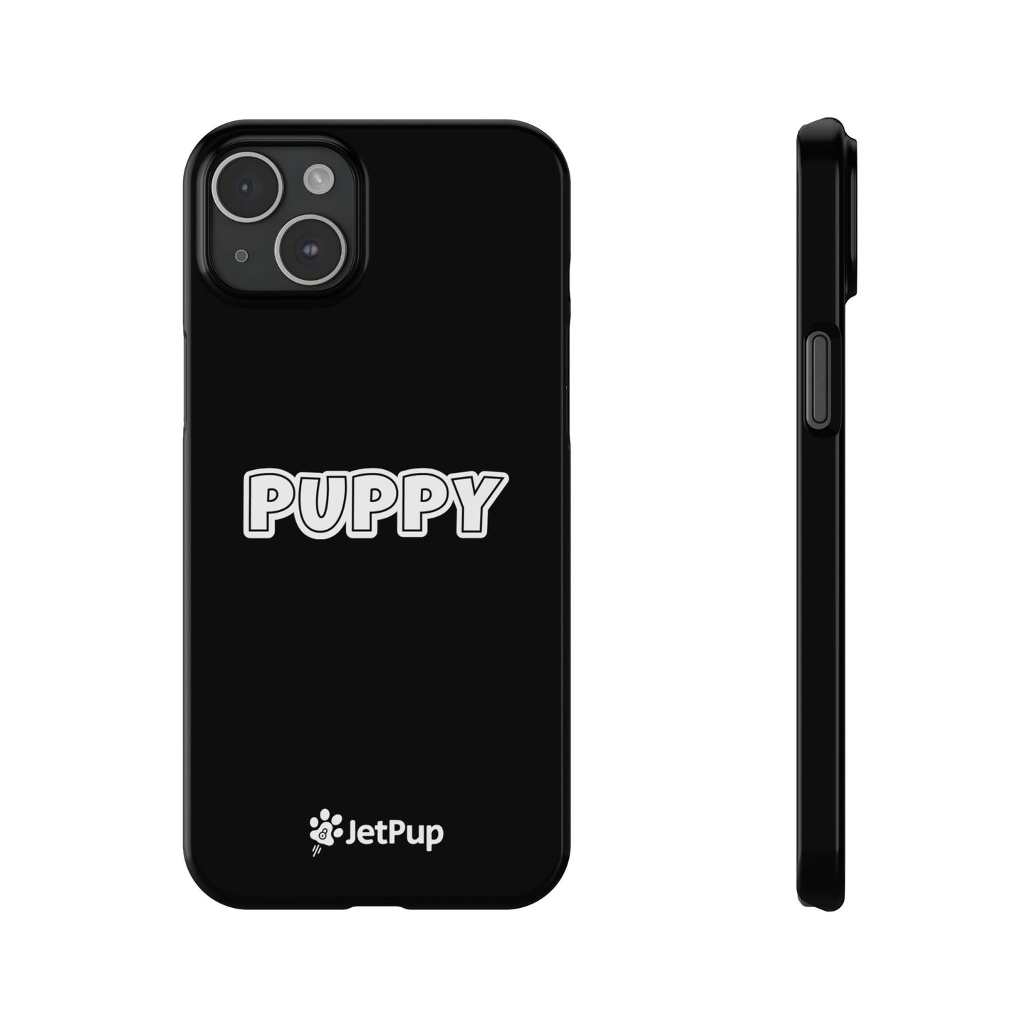 Puppy Slim iPhone Cases - Black