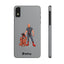 Dad & Pup Slim iPhone Cases - Grey