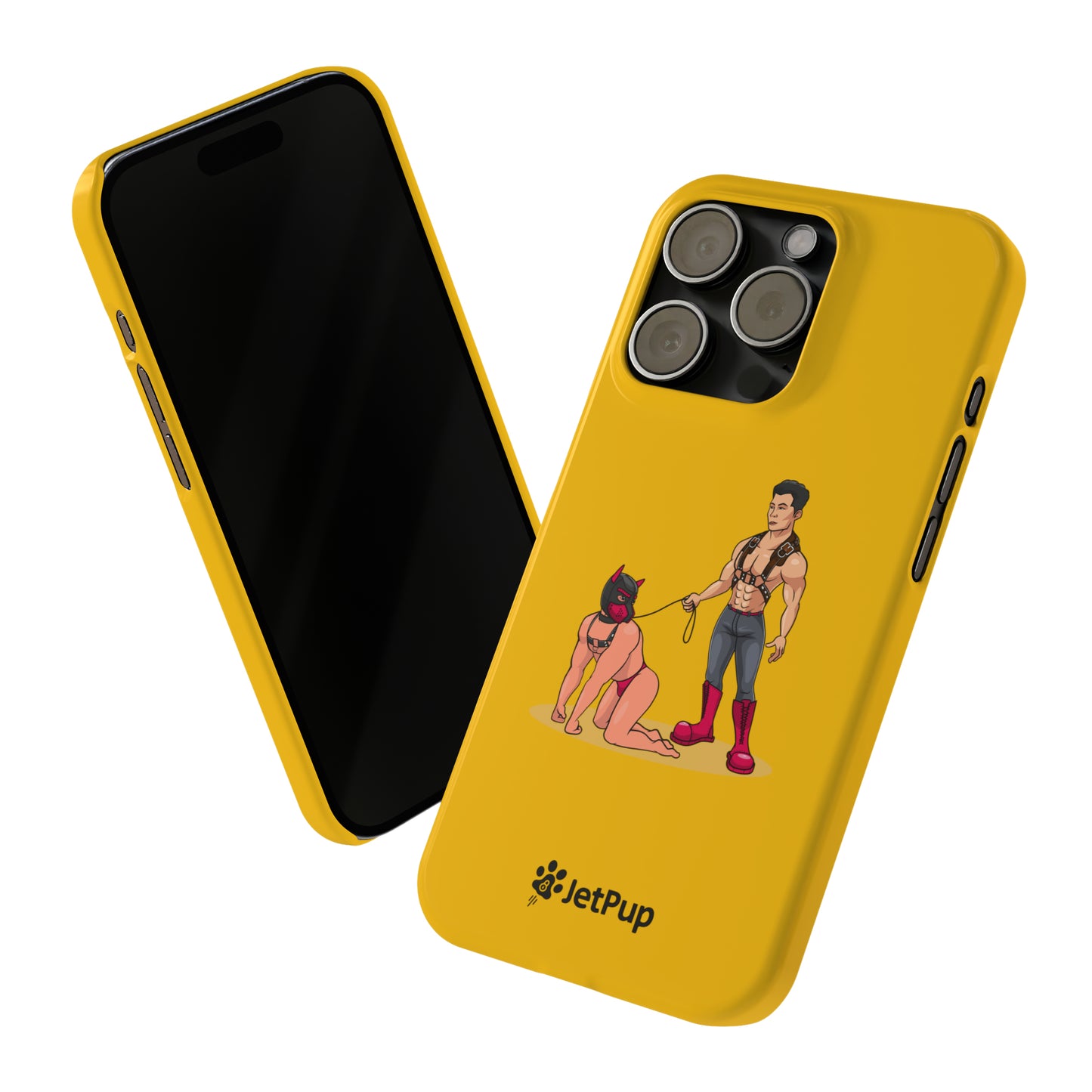 Handler & Pup Slim iPhone Cases - Yellow