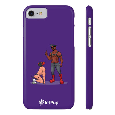 Sir & Pup Hood Slim iPhone Cases - Purple