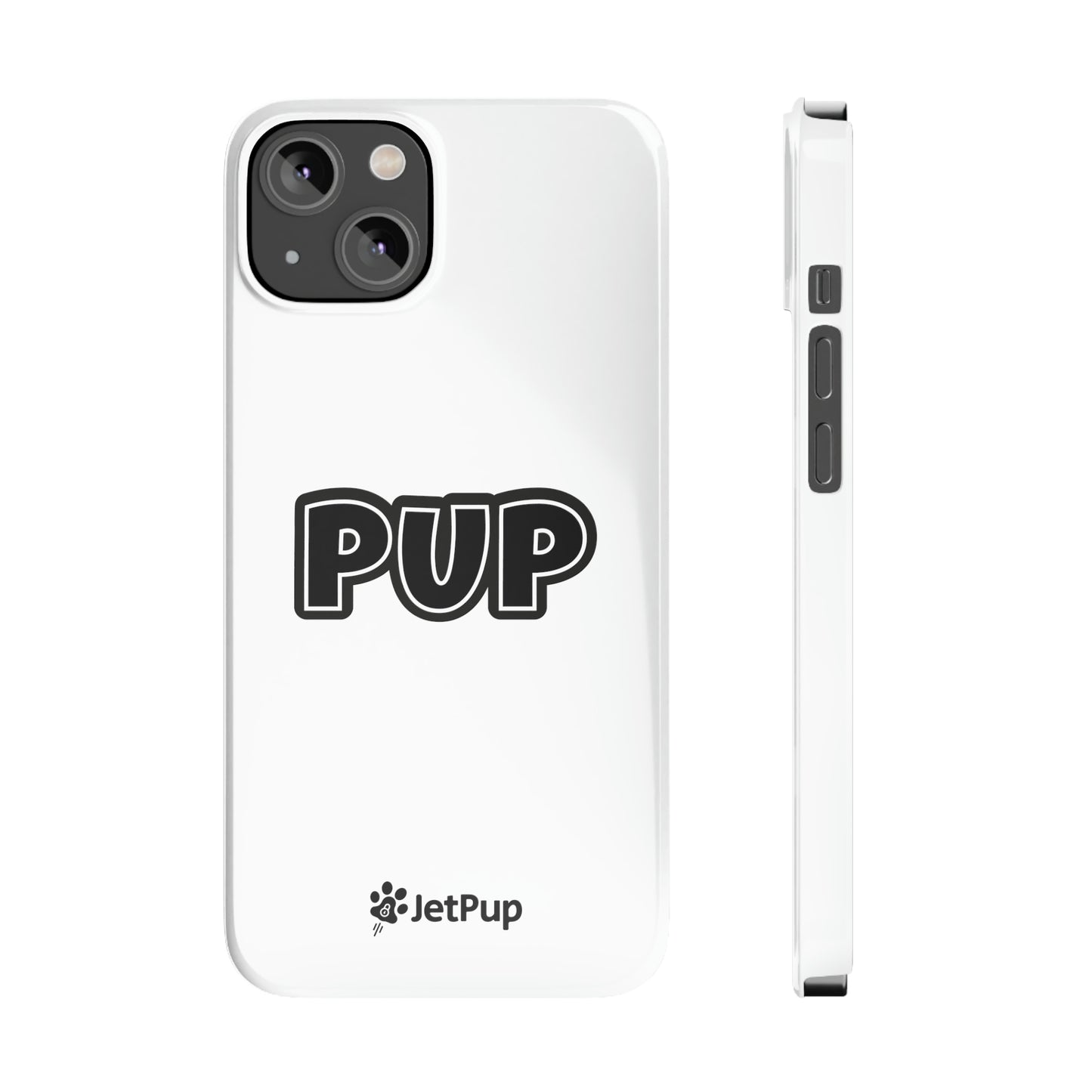 Pup Slim iPhone Cases - White