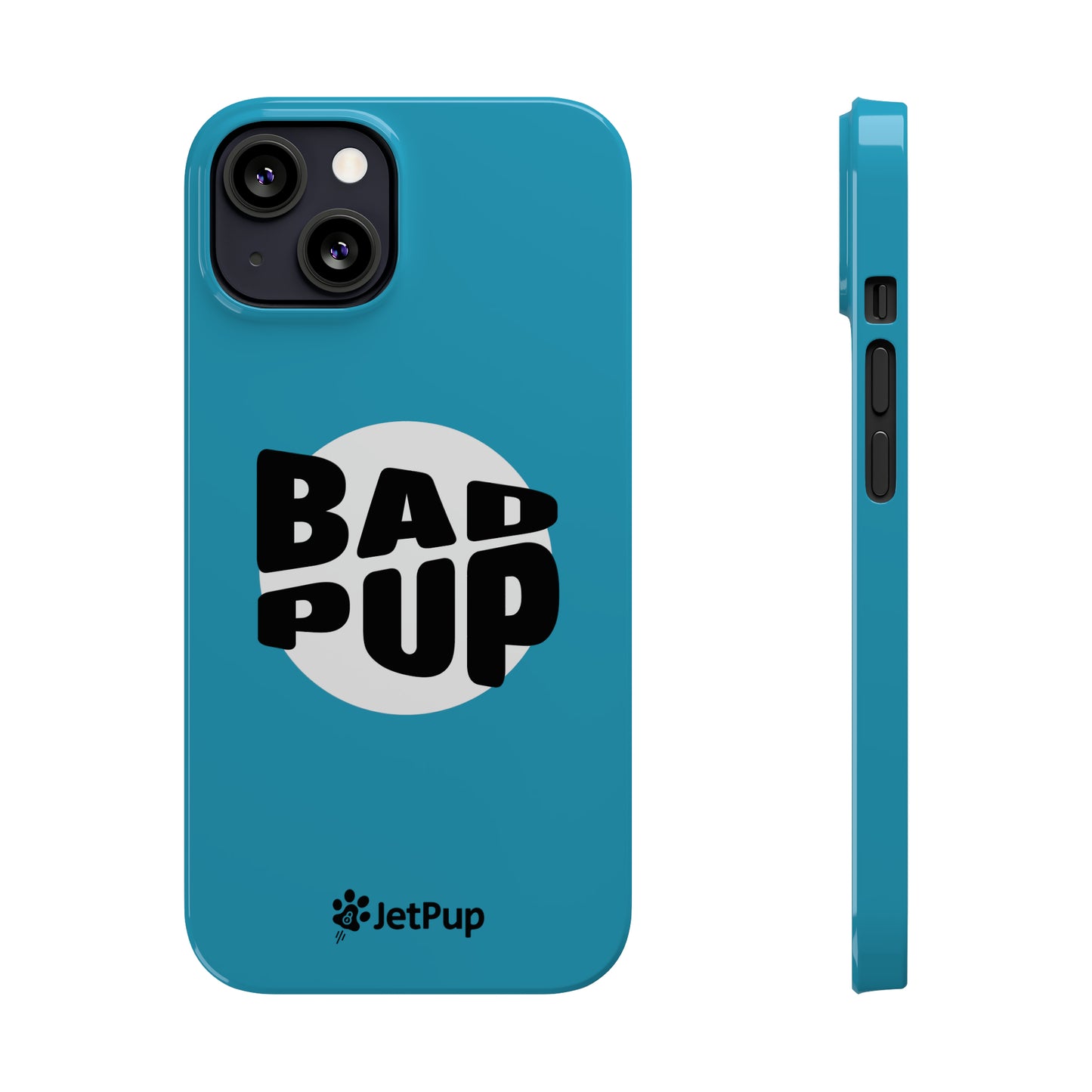 Bad Pup Slim iPhone Cases - Turquoise