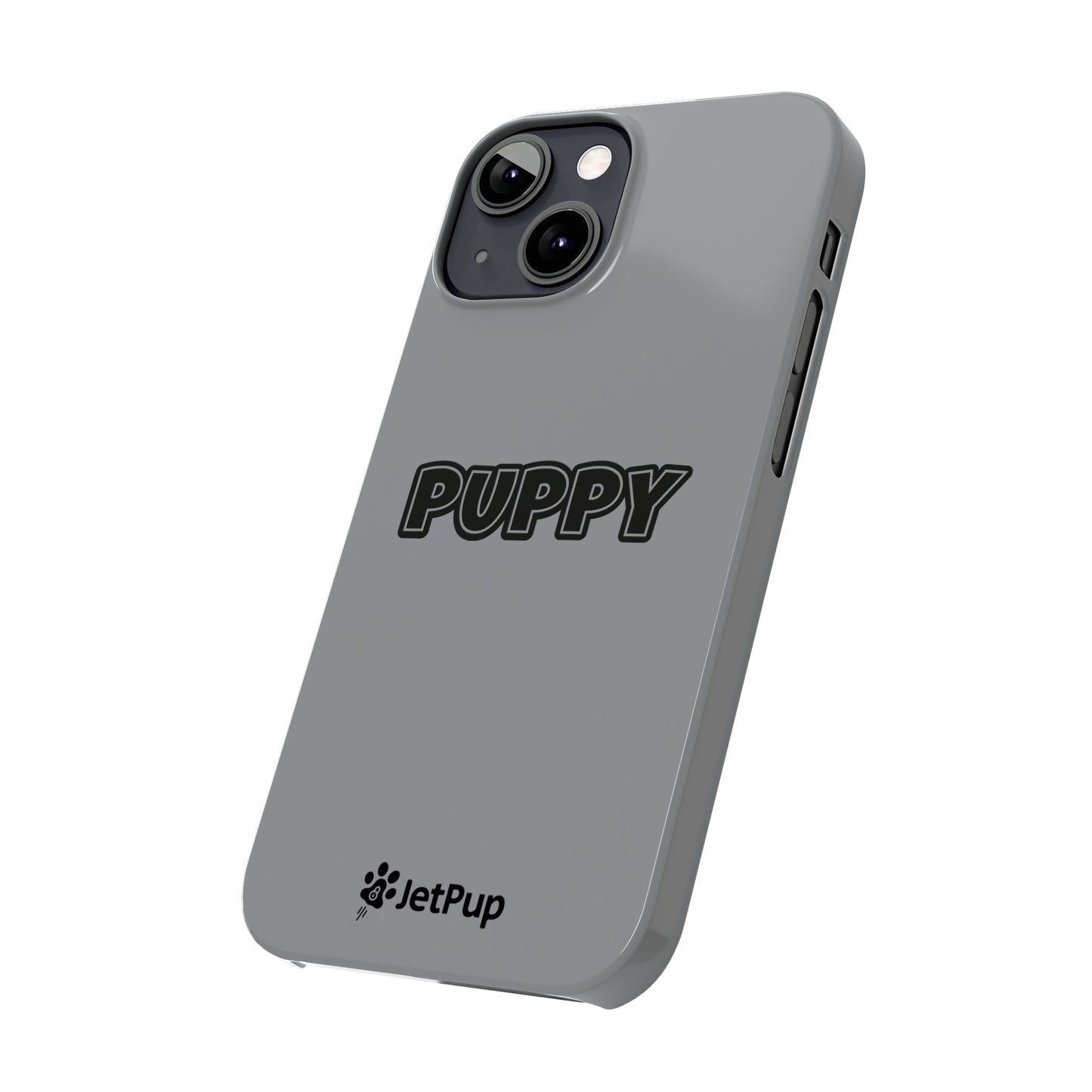 Puppy Slim iPhone Cases - Grey