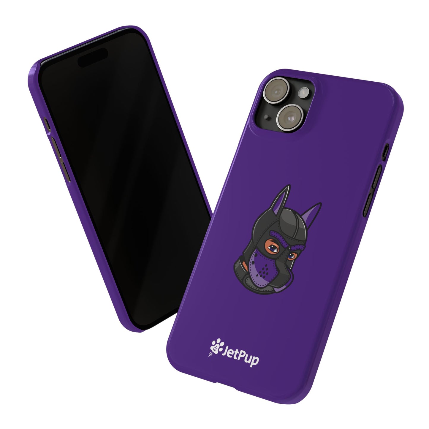 Pup Hood Slim iPhone Cases - Purple