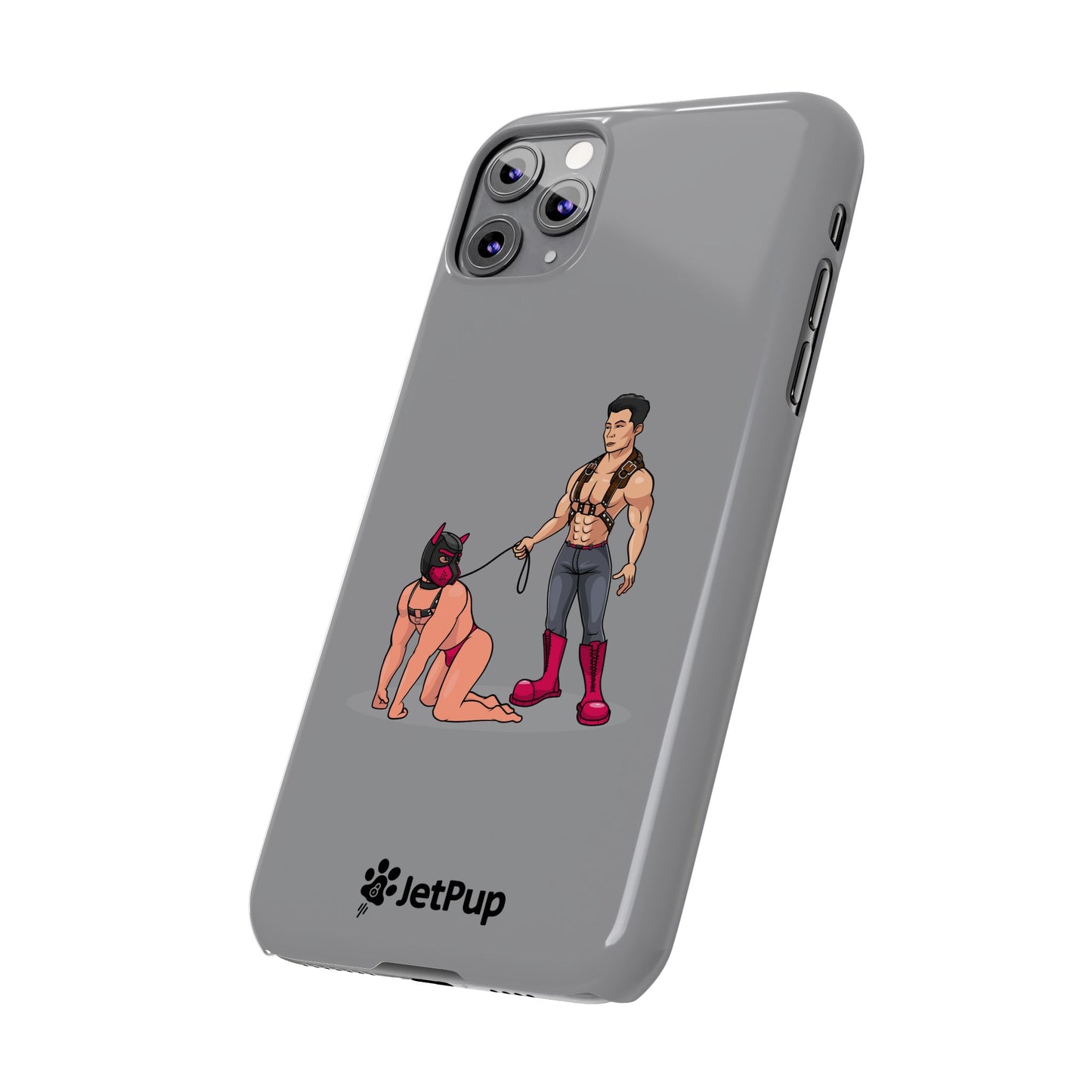 Handler & Pup Slim iPhone Cases - Grey