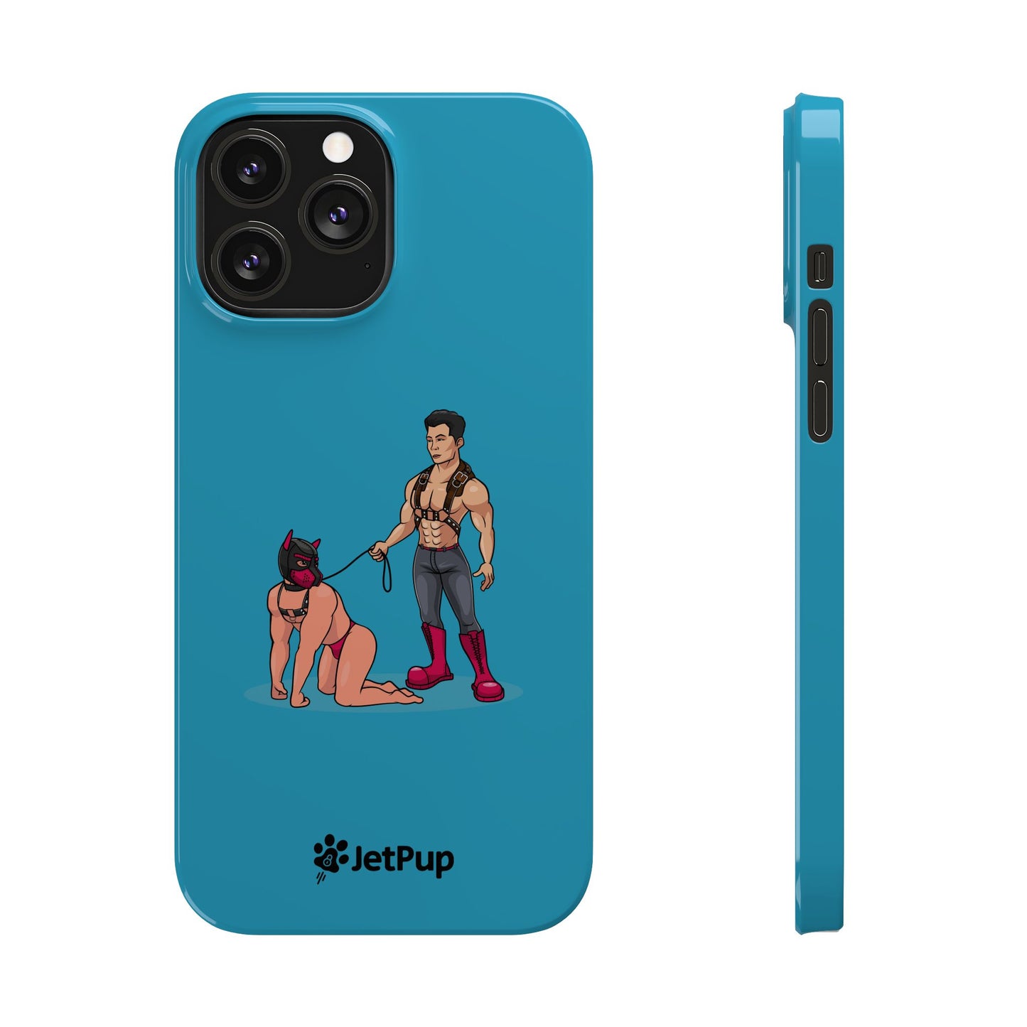 Handler & Pup Slim iPhone Cases - Turquoise