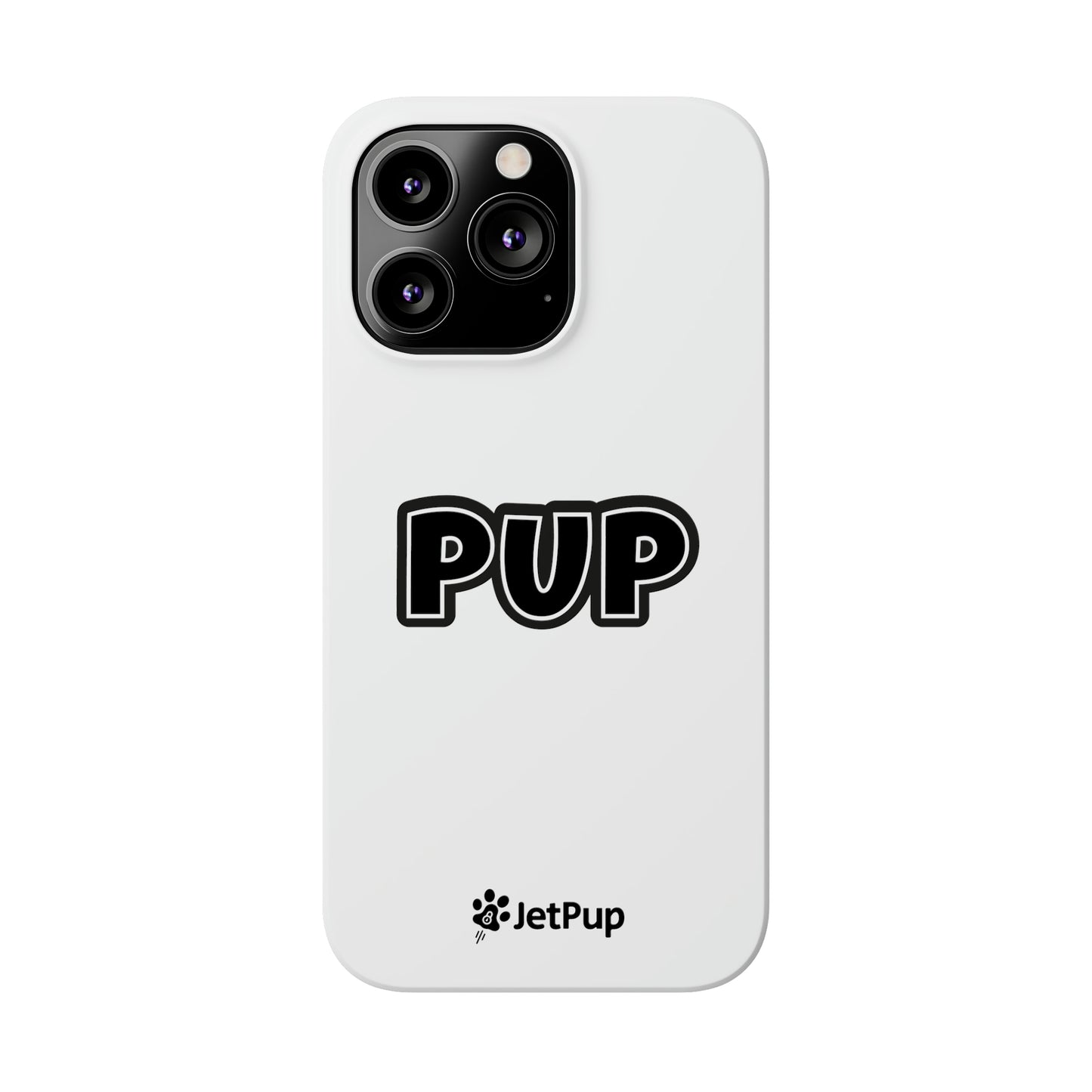 Pup Slim iPhone Cases - White