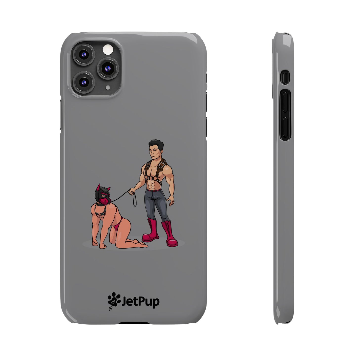 Handler & Pup Slim iPhone Cases - Grey