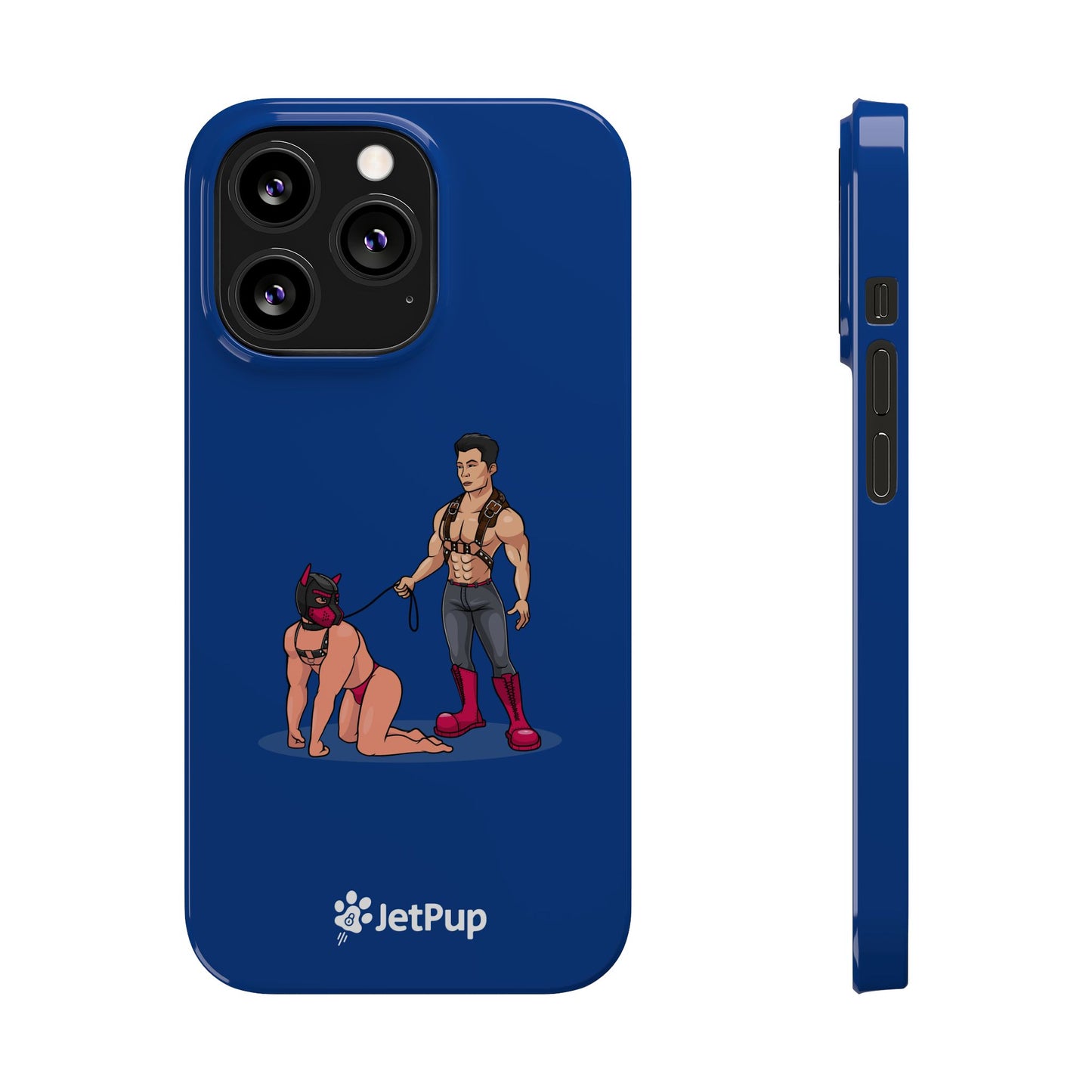 Handler & Pup Slim iPhone Cases - Blue