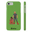 Dad & Pup Slim iPhone Cases - Green