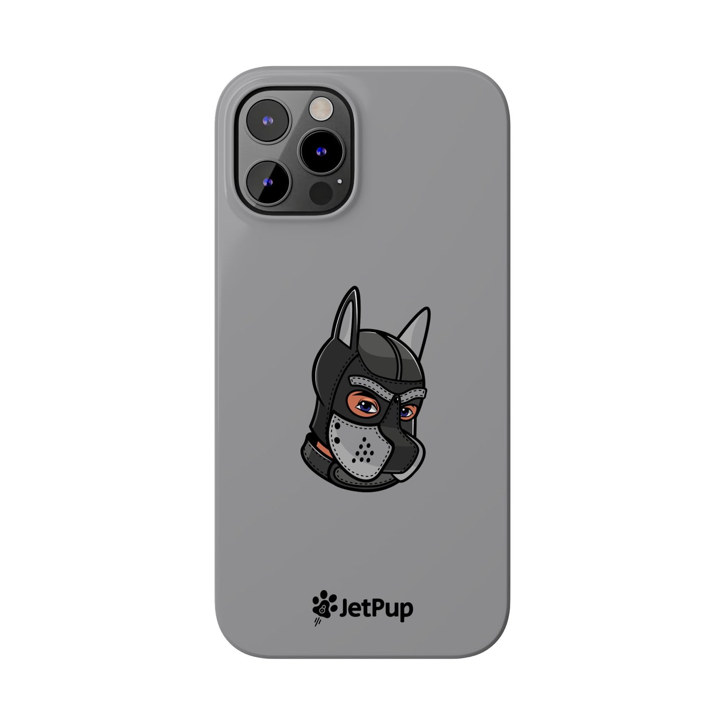 Pup Hood Slim iPhone Cases - Grey