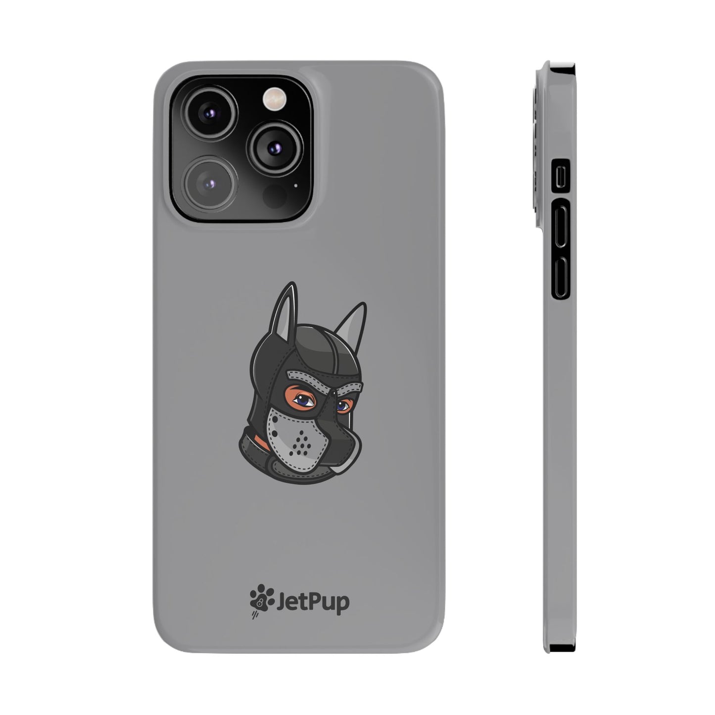 Pup Hood Slim iPhone Cases - Grey