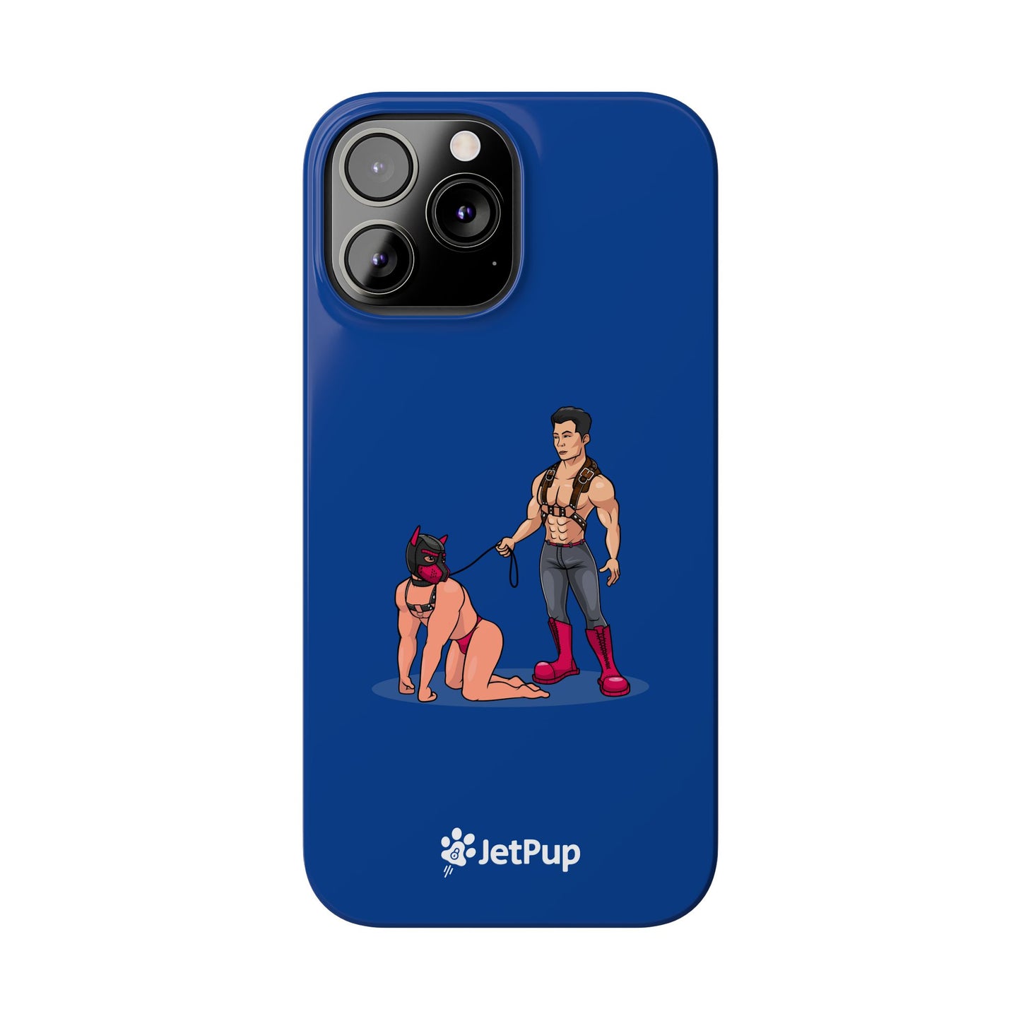 Handler & Pup Slim iPhone Cases - Blue