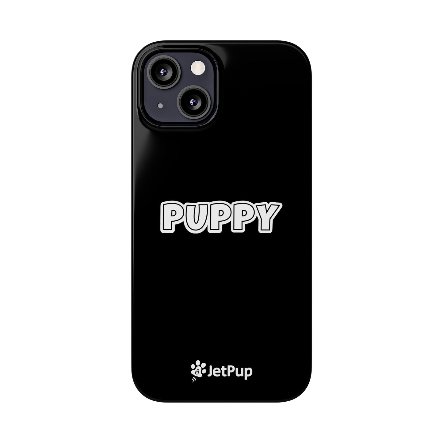 Puppy Slim iPhone Cases - Black