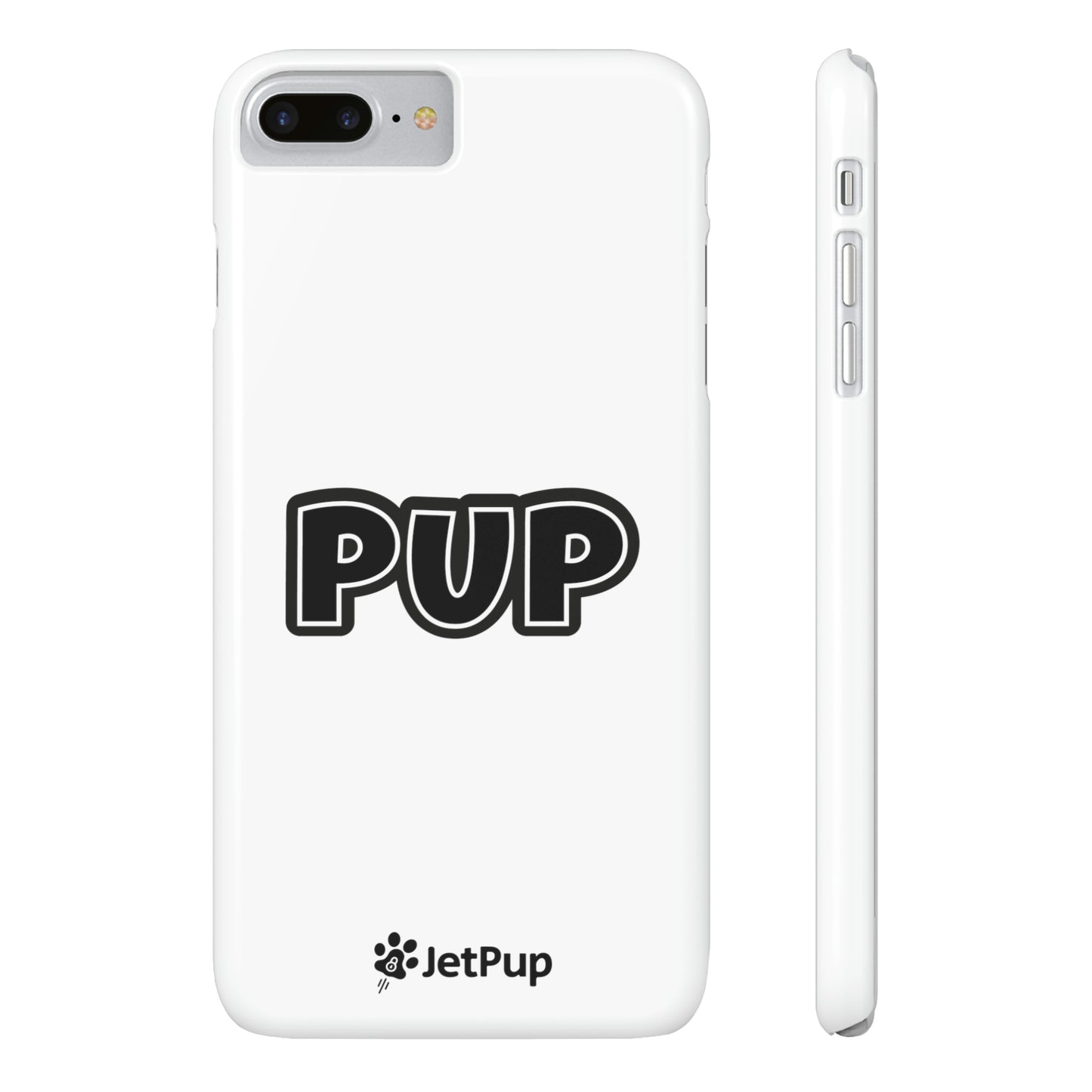 Pup Slim iPhone Cases - White