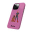 Dad & Pup Slim iPhone Cases - Pink