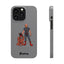 Dad & Pup Slim iPhone Cases - Grey