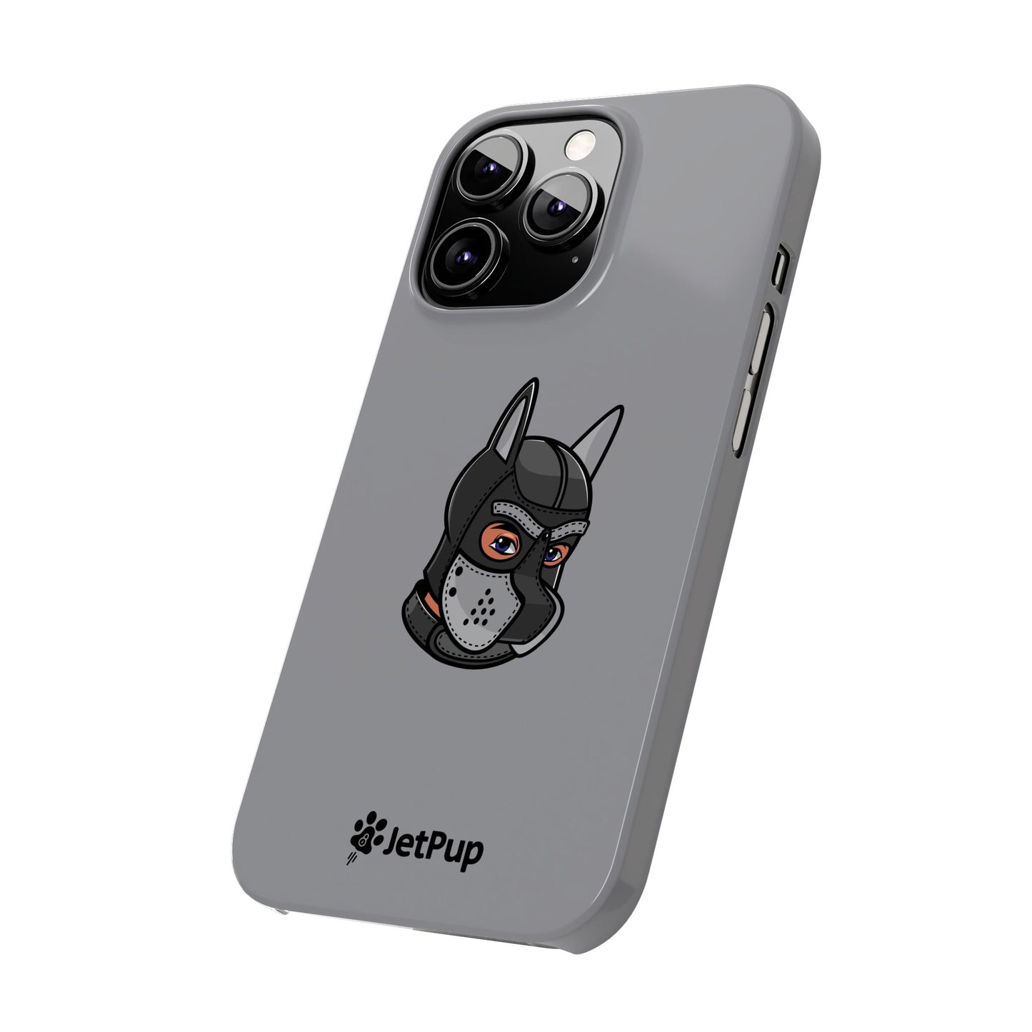 Pup Hood Slim iPhone Cases - Grey