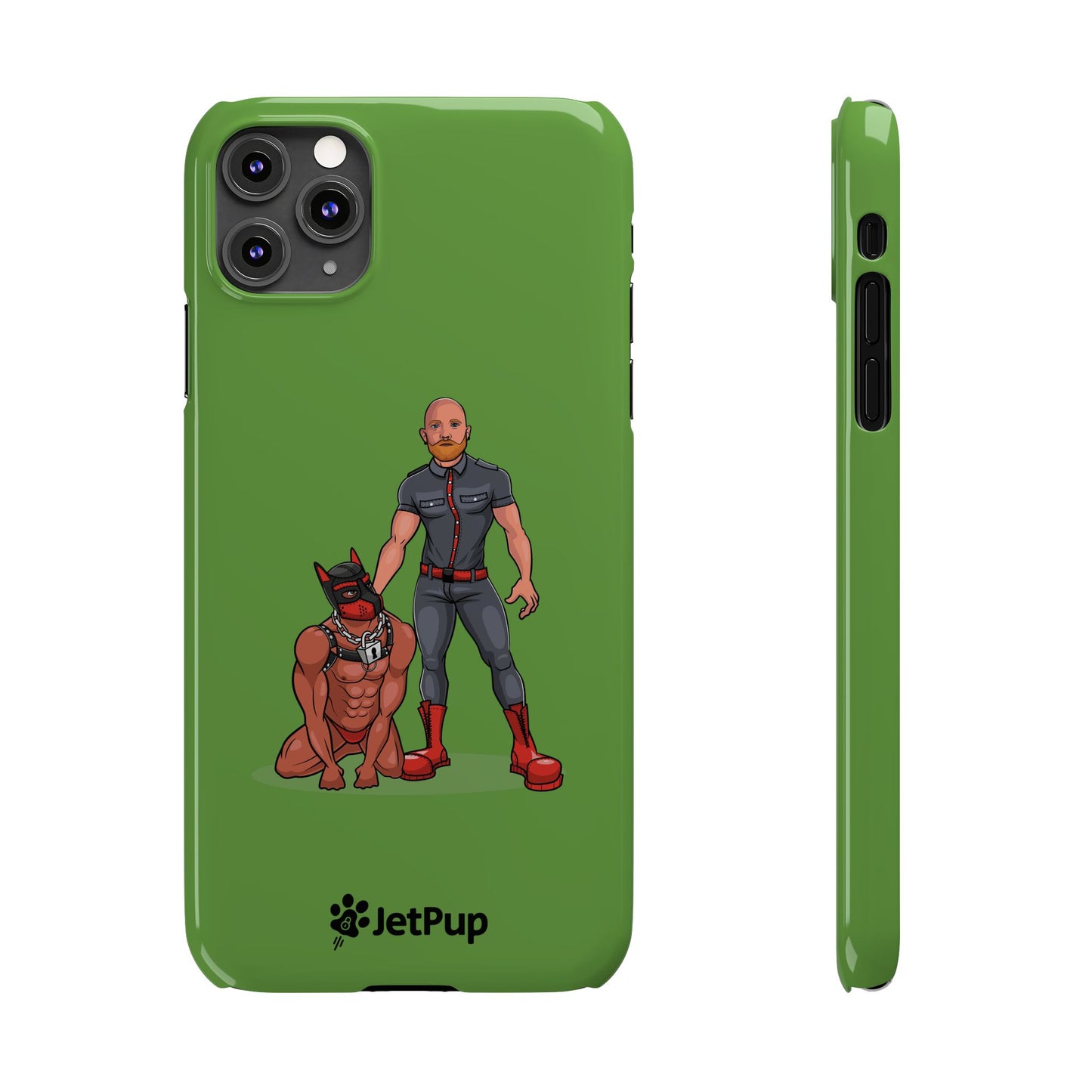 Dad & Pup Slim iPhone Cases - Green