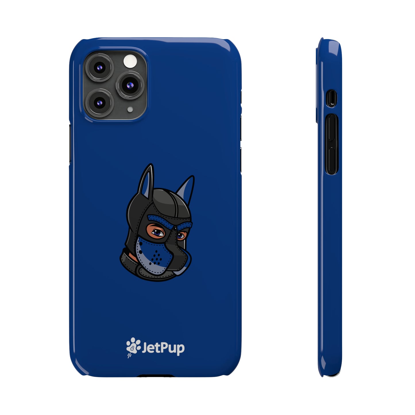 Pup Hood Slim iPhone Cases - Blue
