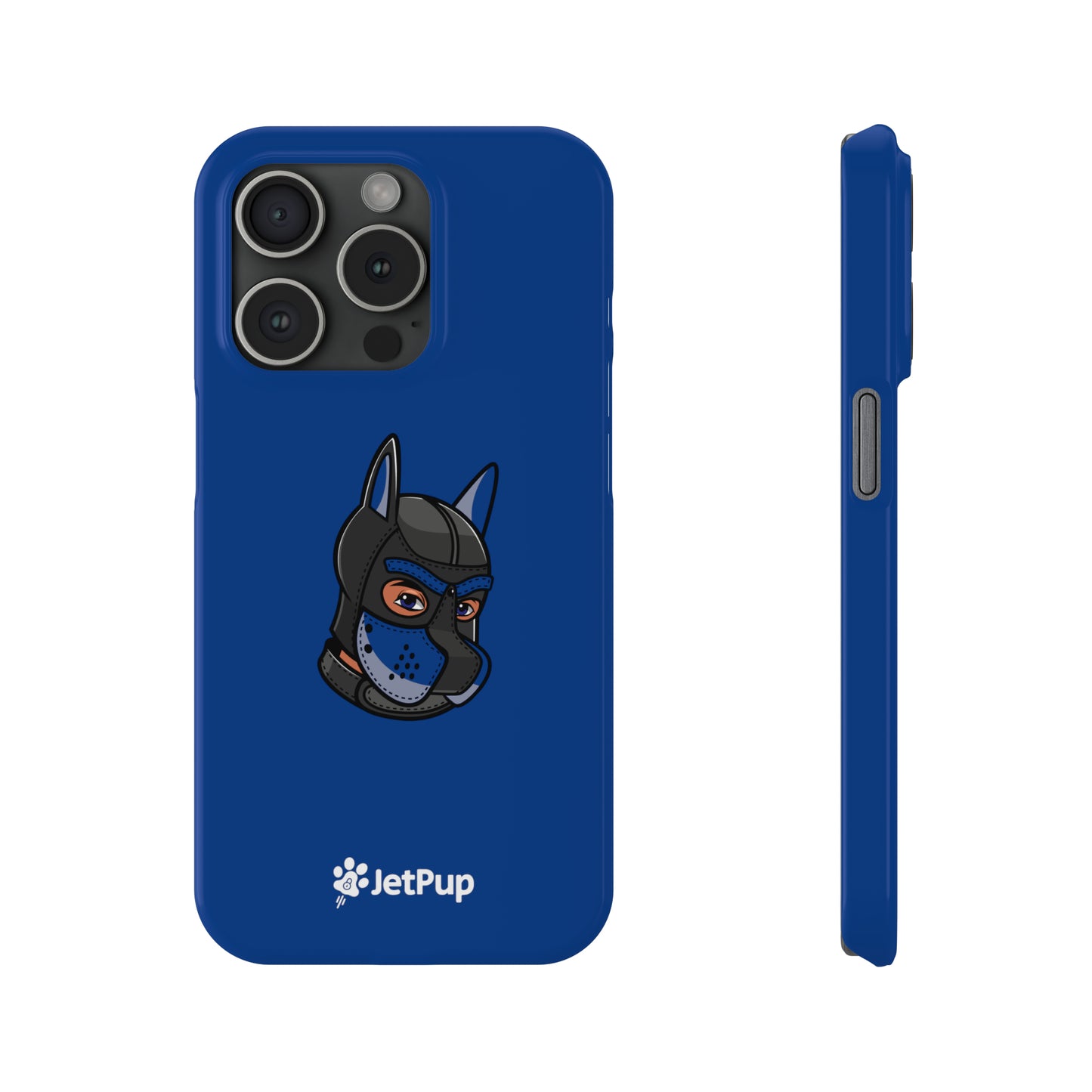 Pup Hood Slim iPhone Cases - Blue