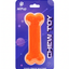 Orange silicone chew toy bone for human pups featuring purple space theme with JetPup logo and food grade silicone tag.