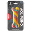 A rainbow-colored silicone bone-shaped chew toy for human puppies, packaged on a black card with 'LIMITED EDITION' text and the JetPup logo.