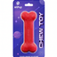 Red silicone chew toy bone for human pups featuring purple space theme with JetPup logo and food grade silicone tag.