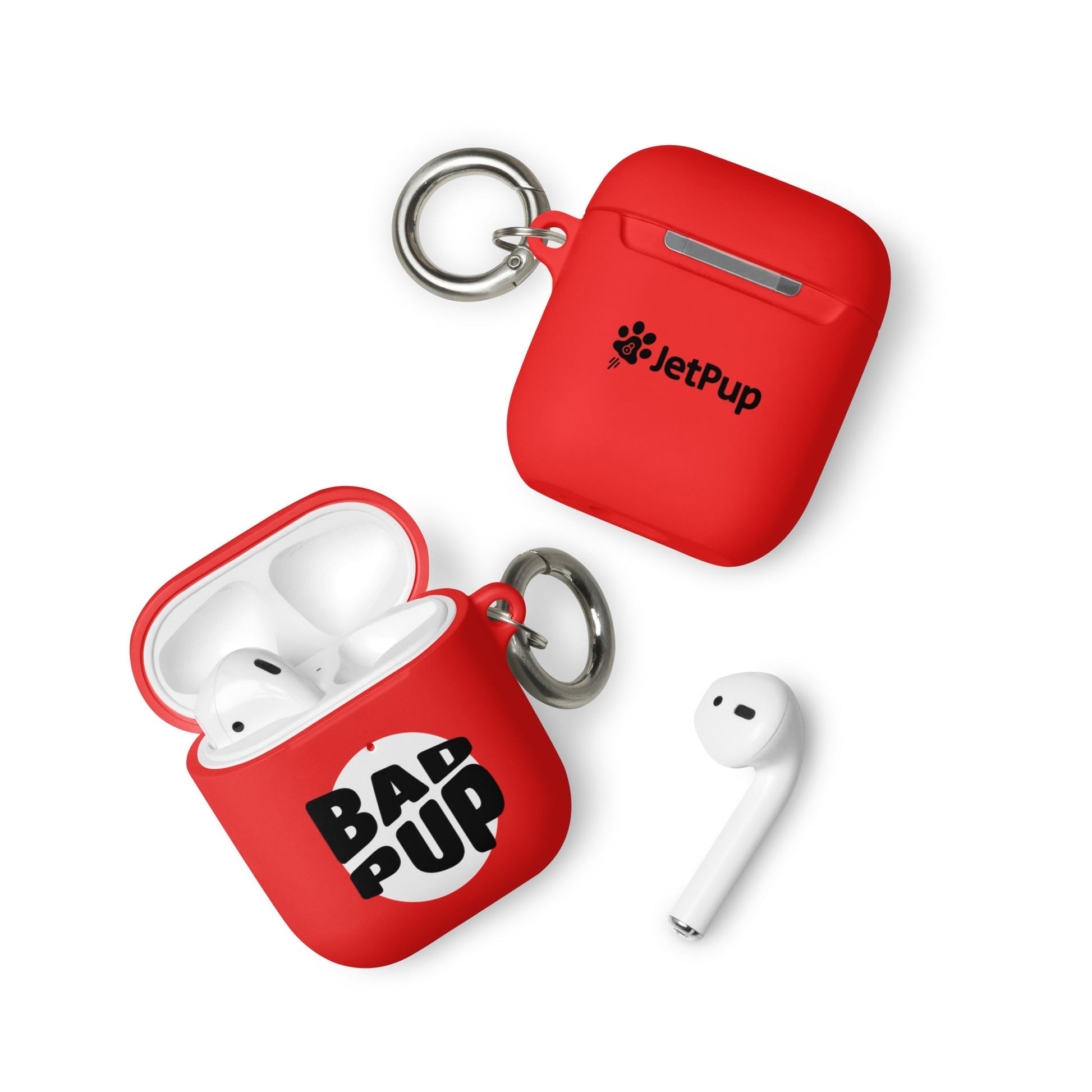 Bad Pup AirPods Case - Red - JetPup