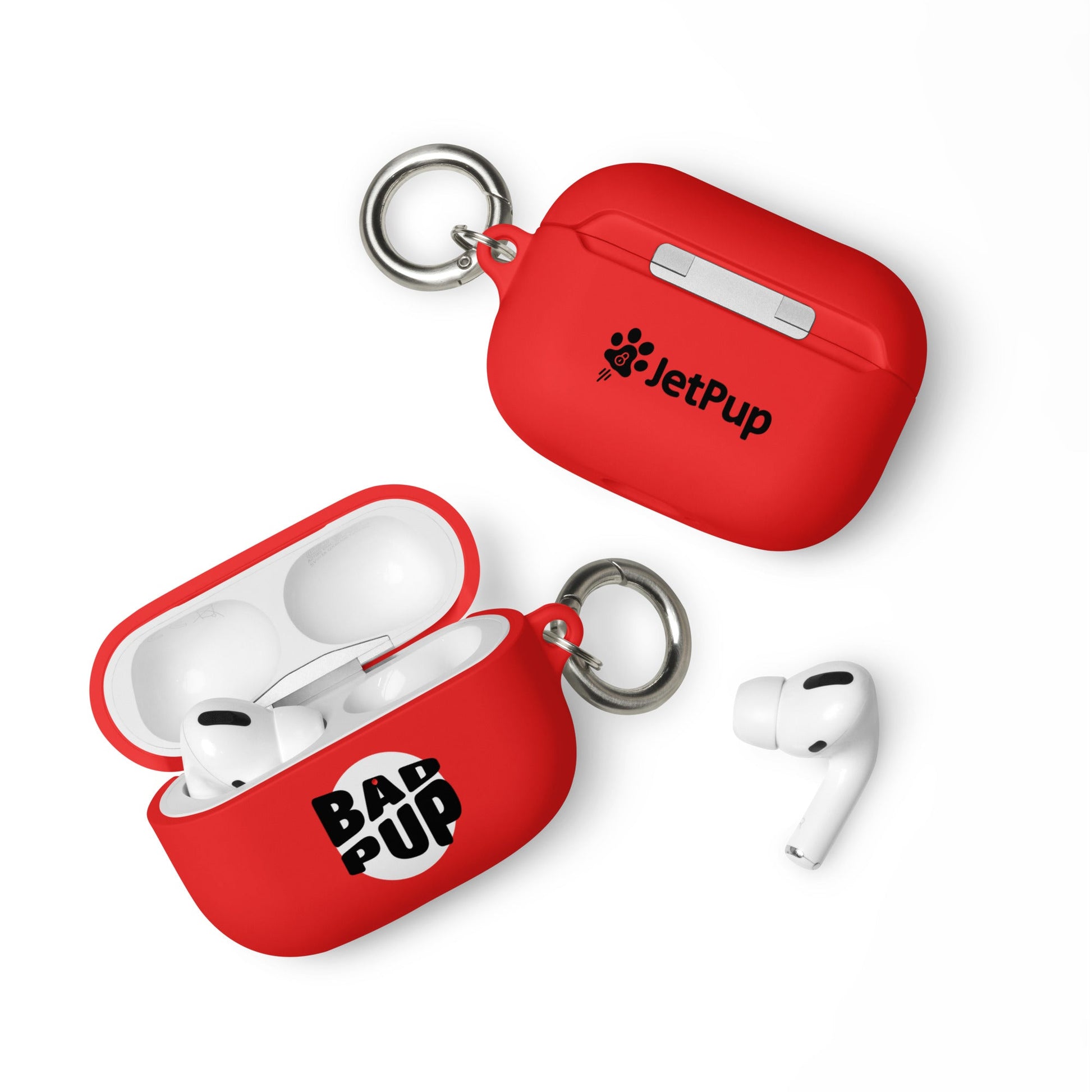 Bad Pup AirPods Case - Red - JetPup