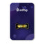 A classic black and brass enamel pin with 'WOOF!' text on a bone-shaped backing, displayed on a purple background with the JetPup logo.