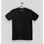 Black t-shirt on a hanger with a white JetPup logo