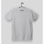 back of a light heather gray t-shirt with a black JetPup logo