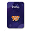 A colorful enamel pin with 'GOOD PUP' text in orange, attached to a purple background with a white JetPup logo at the top.