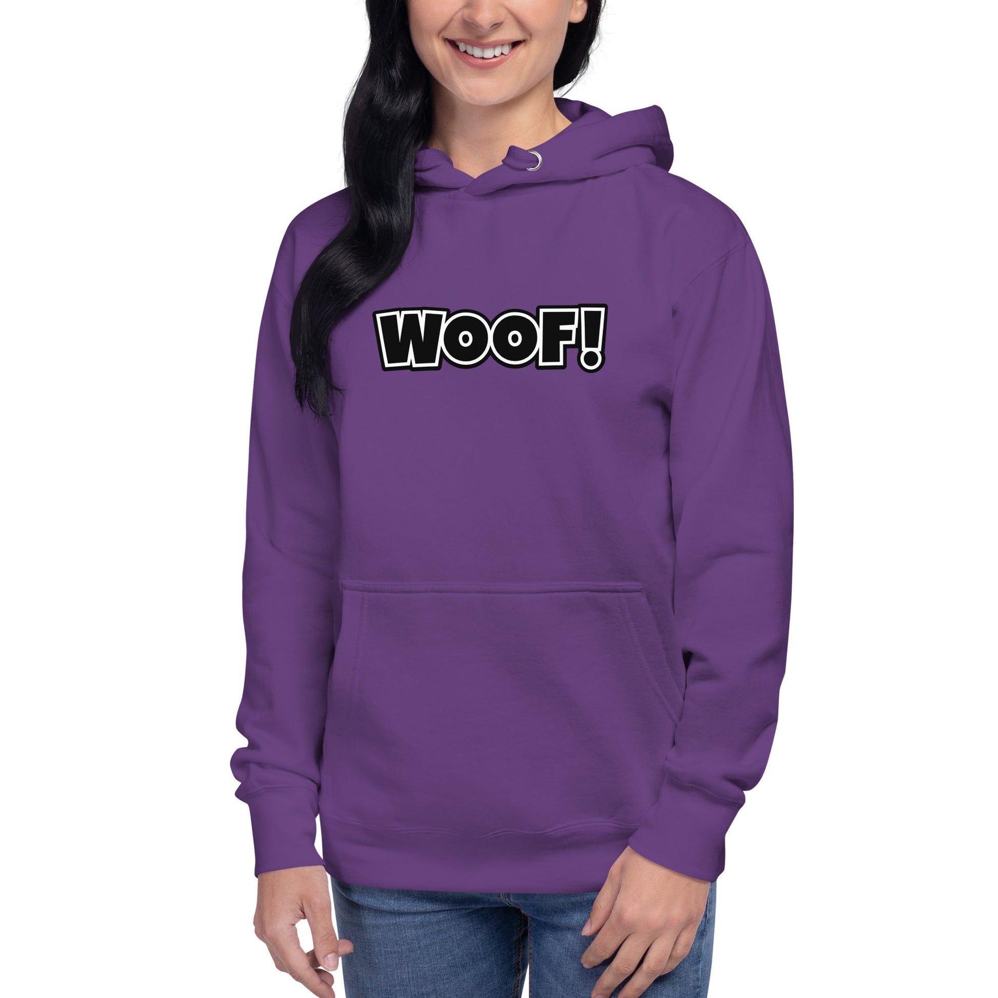 Woof Unisex Premium Hoodie - Purple - JetPup