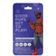 Backside of packaging for a food grade silicone chew toy for human pups featuring a pup handler and 'Dishwasher Safe' disclaimer.